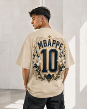 Blue Dynasty 10 sand oversized France-inspired football T-shirt with premium number 10 back print