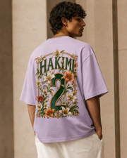 Atlas Energy 2 lilac oversized Morocco-inspired football T-shirt with statement floral back print