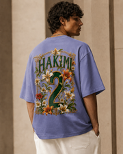 Atlas Energy 2 Viola Blue oversized Moroccan football T-shirt with premium floral back design