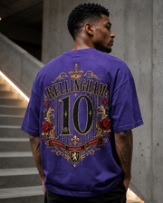 Maestro 10 Viola Blue oversized England-inspired football T-shirt with statement number 10 back print