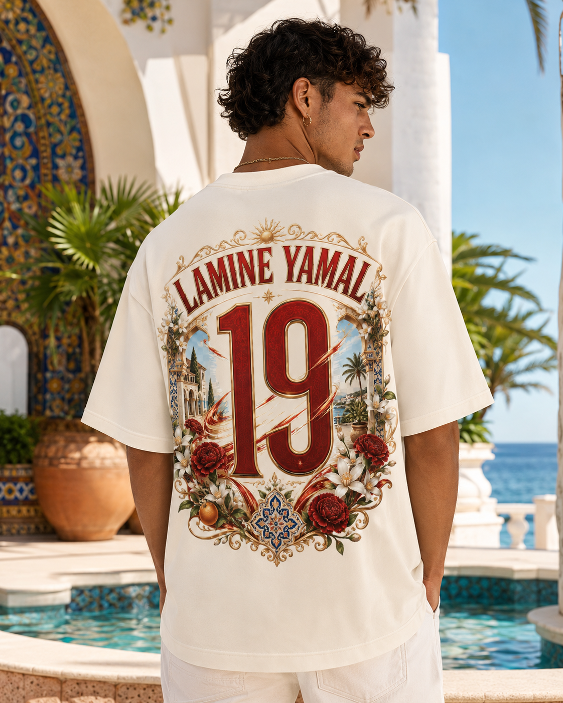Rising 19 MIRAZUR oversized football T-shirt